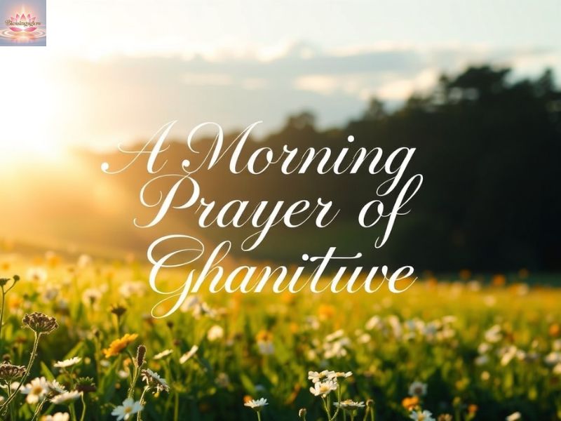 A Morning Prayer of Gratitude
