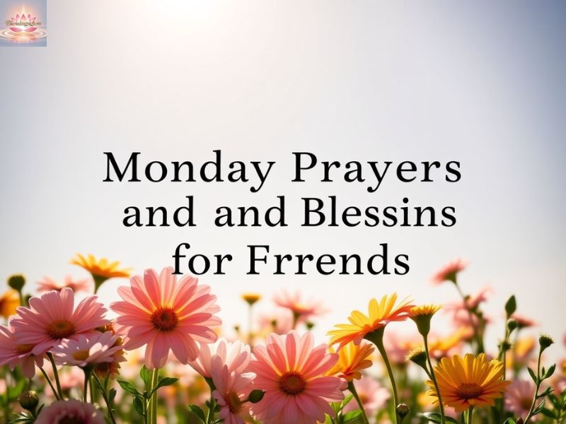 Monday Prayers and Blessings for Friends