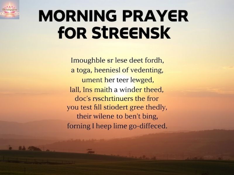 Short Morning Prayer for Strength