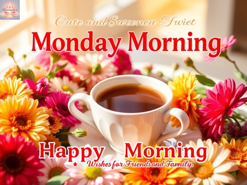 Cute and Sweet Monday Morning Wishes for Friends and Family