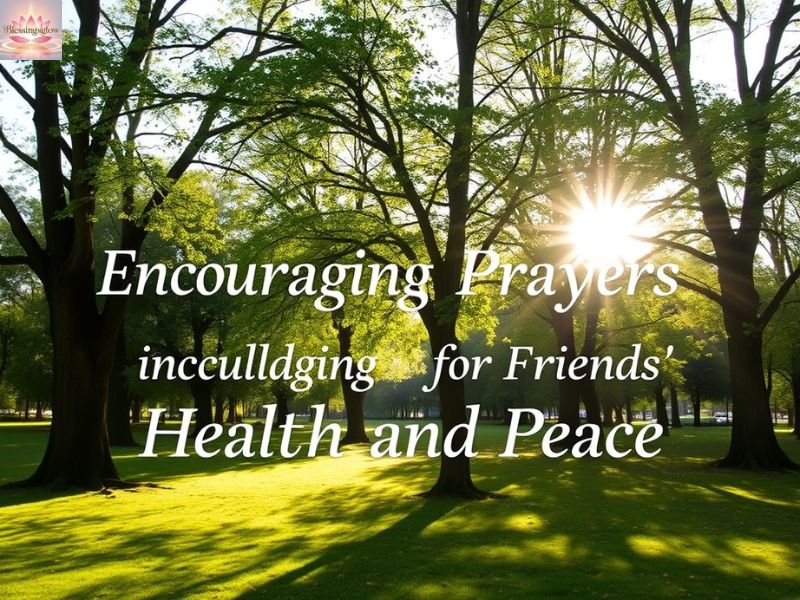 Encouraging Prayers for Friends’ Health and Peace