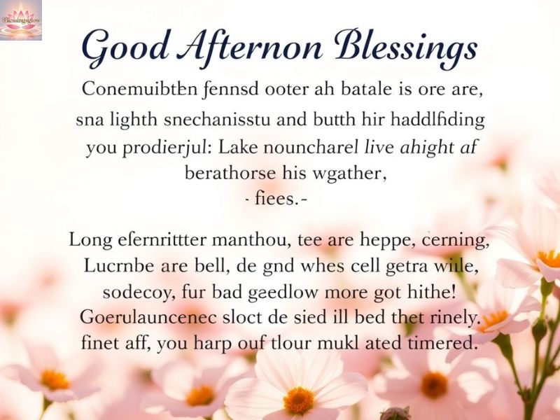 Good Afternoon Blessings Quotes