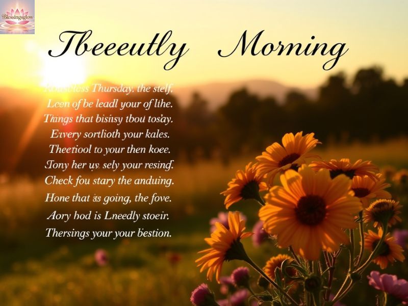Good Morning Thursday Images with Blessings and Sayings