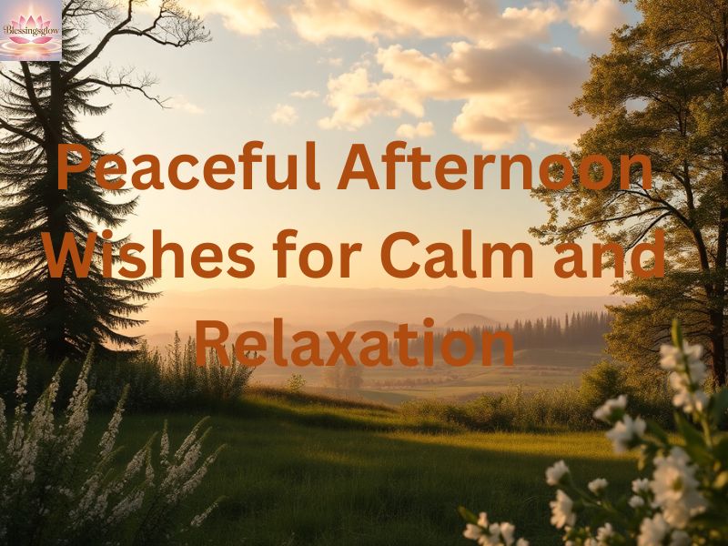 Peaceful Afternoon Wishes for Calm and Relaxation
